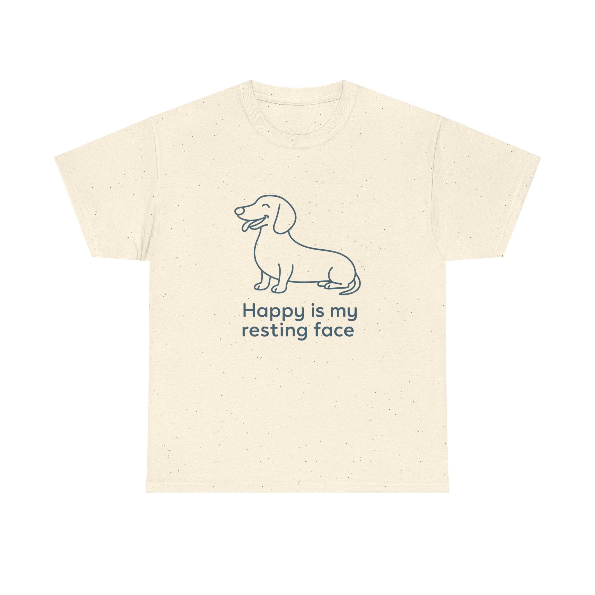 Happy Is My Resting Face - Funny Dachshund Tee