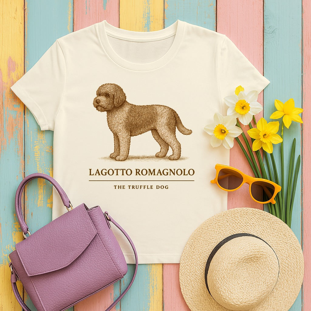 Lagotto Romagnolo Field Guide Tee in Natural