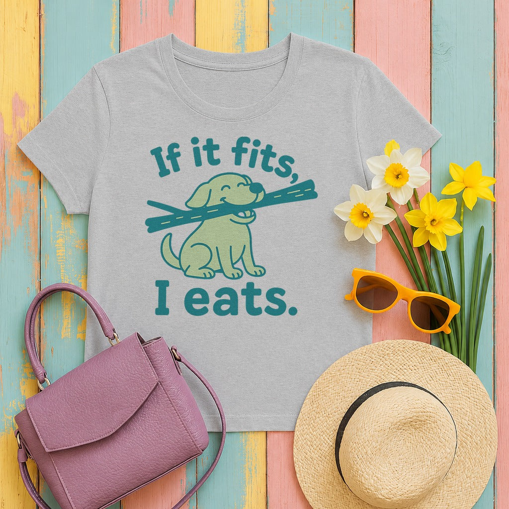 If It Fits I Eats T-Shirt in Sport Grey