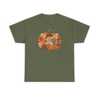 Pumpkin Full of Cute Sleeping Puppies Autumn Vibes T-Shirt