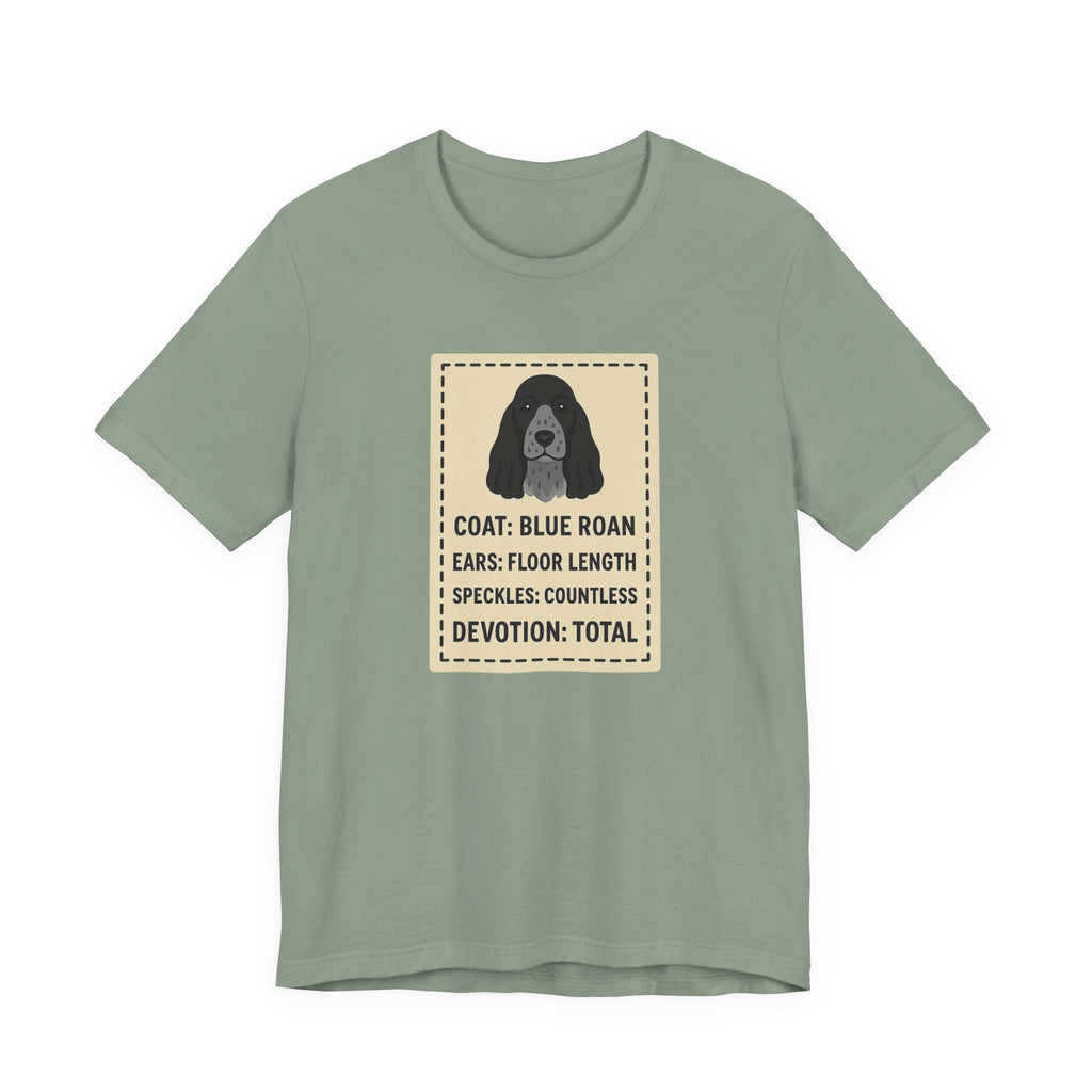 English Cocker Blue Roan Coat Tee