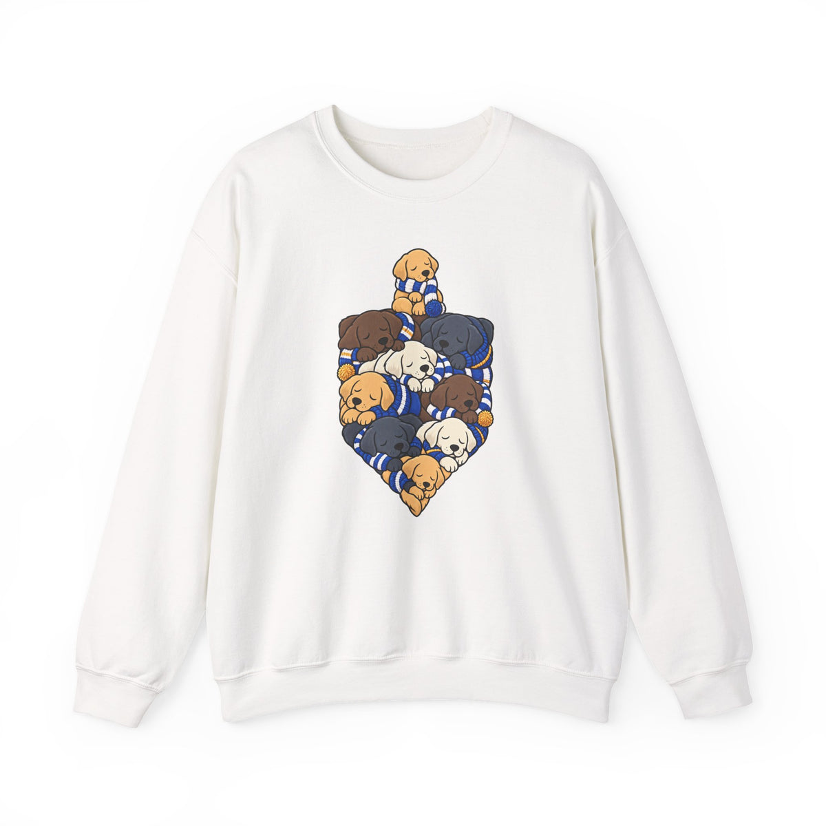 Labrador Retriever Hanukkah Dreidel sweatshirt in White