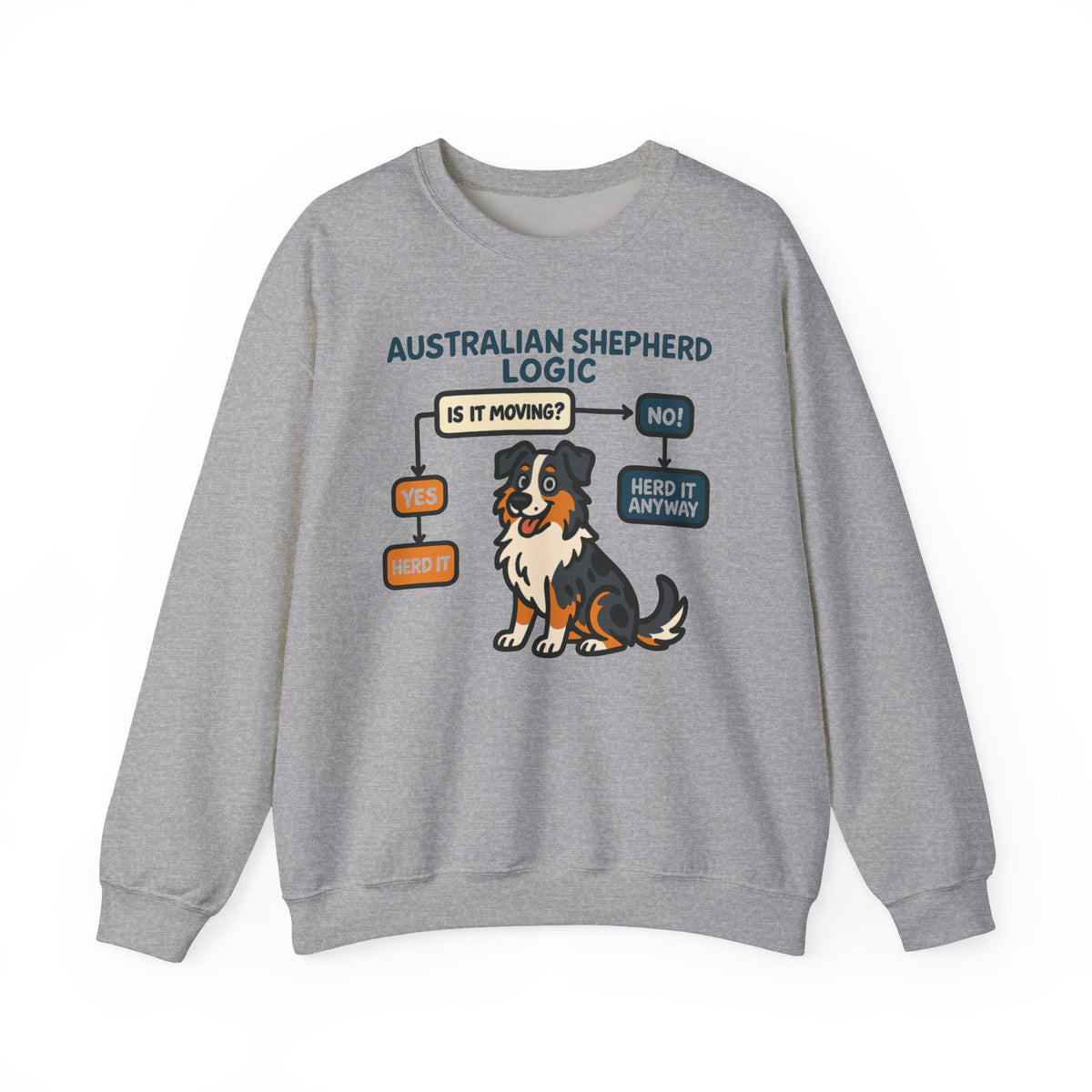 The Aussie Logic Flowchart Sweatshirt in Sport Grey