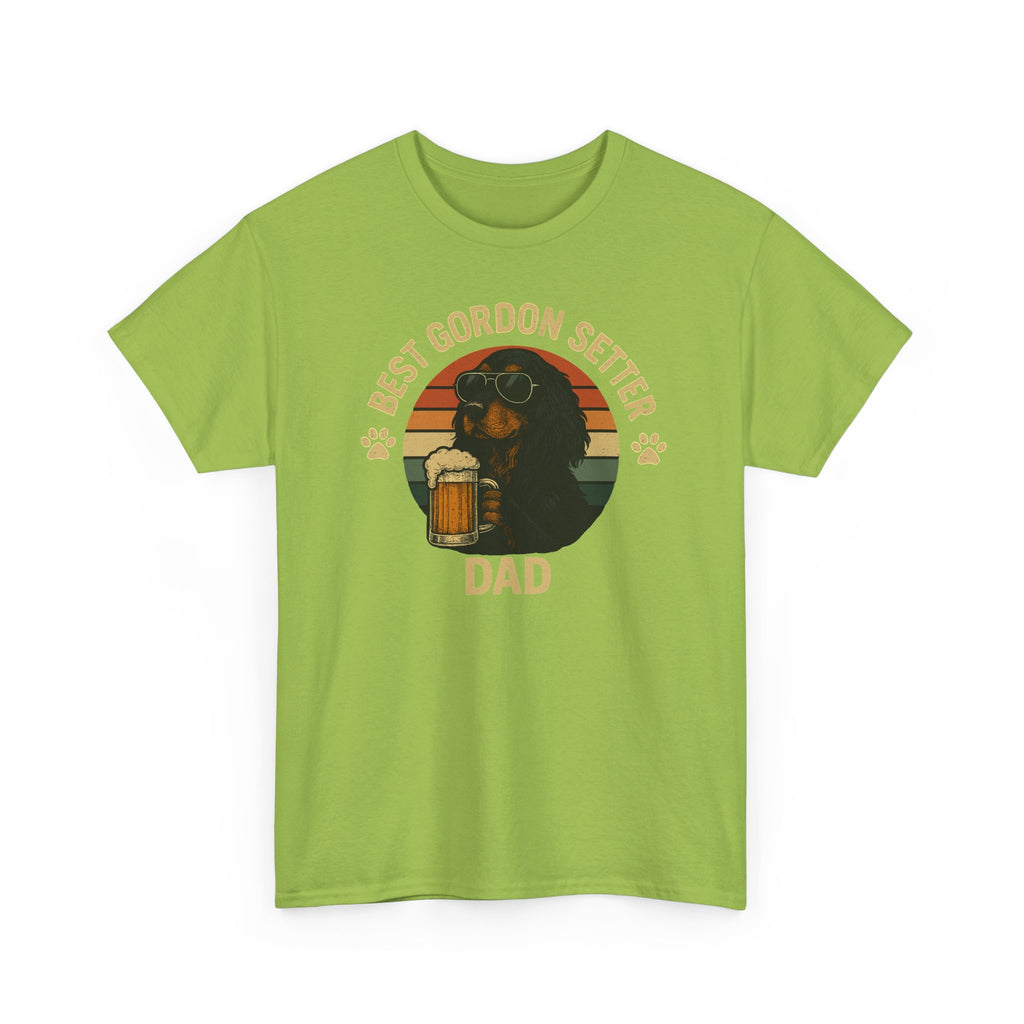 Best Gordon Setter Dad with Beer Graphic T-Shirt