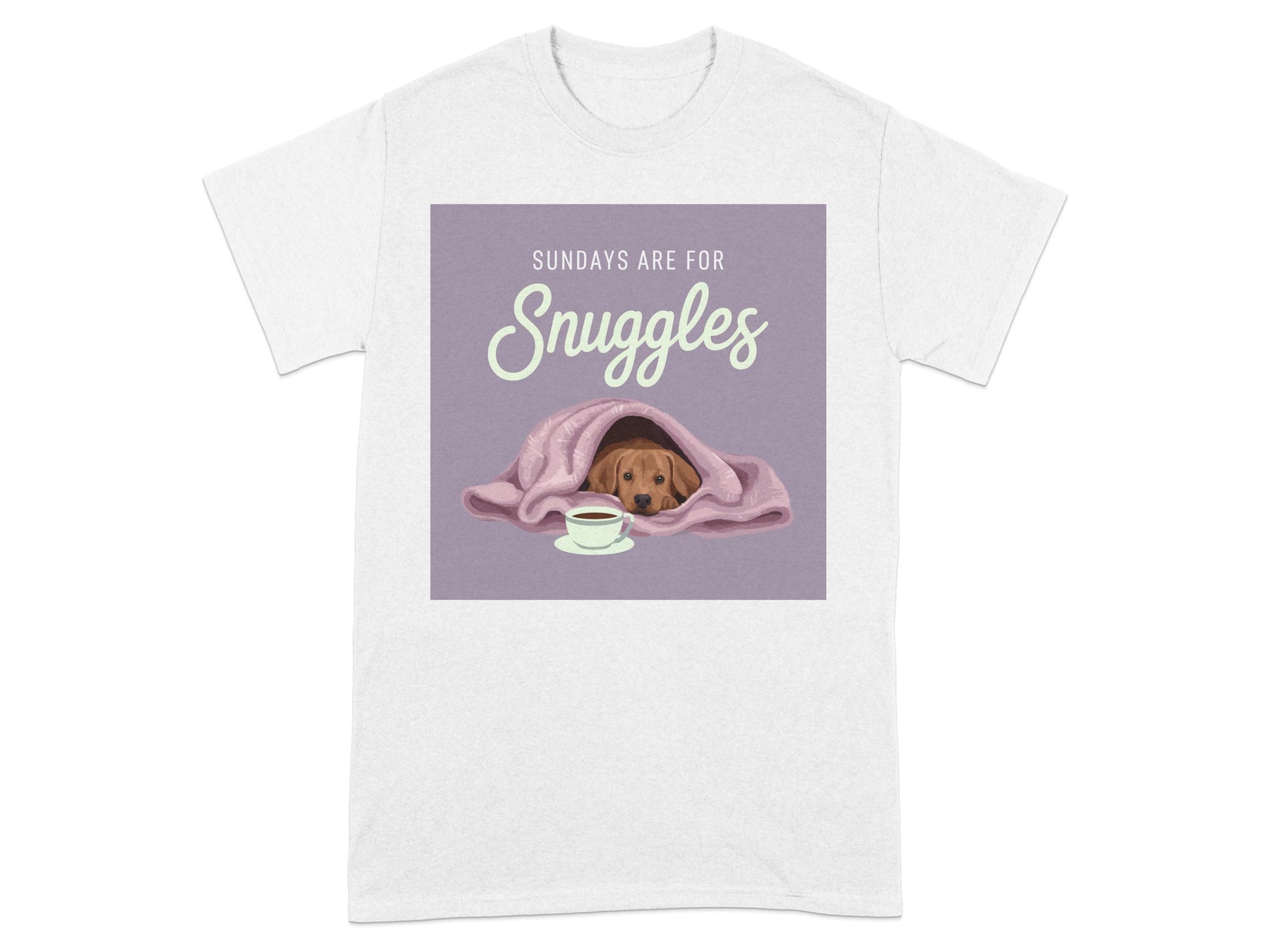 Sundays Are For Snuggles Graphic Tee Shirt product