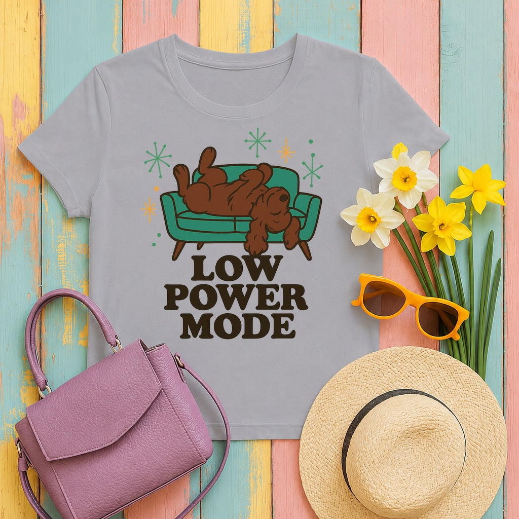 Boykin Spaniel Low Power Mode T-shirt in Athletic Heather