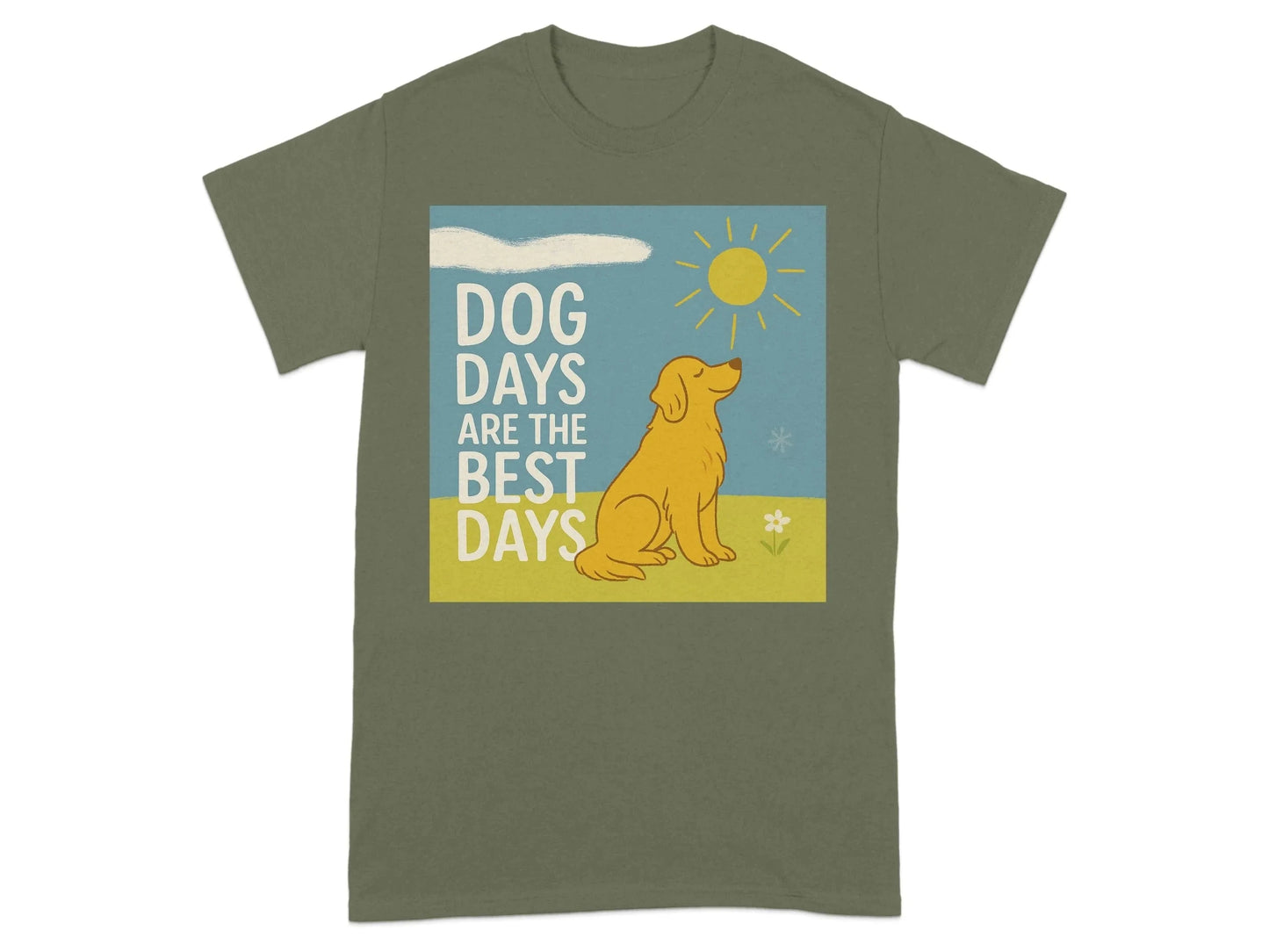 Dog Days Are The Best Days With Golden Retriever T-Shirt T-shirt