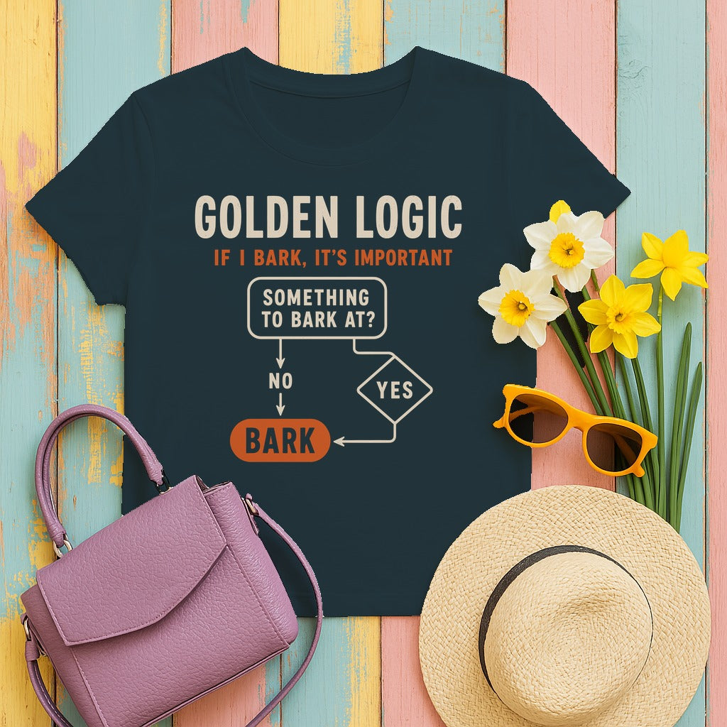 Golden Logic: The Bark Protocol T-shirt in Midnight