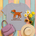Sedge Chesapeake Bay Retriever Leave It Tee in Athletic Heather