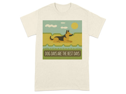 Dog Days Are The Best Days German Shepherd T-Shirt Natural T-shirt