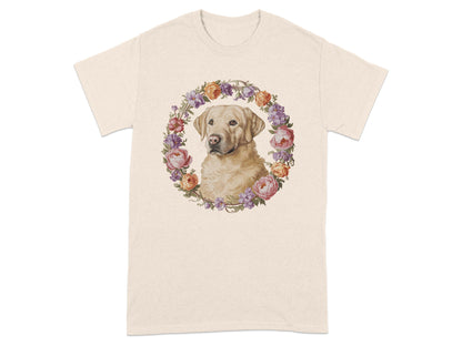Floral Wreath Dog Illustration Apparel product type