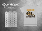 Gildan 5000 Heavy Cotton T-Shirt size chart and graphic.