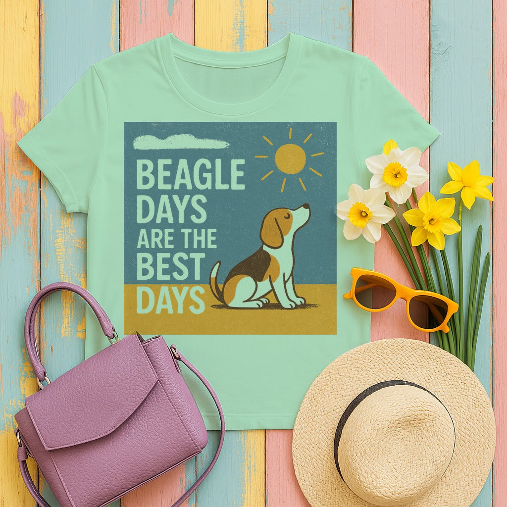 Beagle Days Sunshine T-shirt in Mint Green