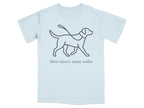Slow Down Enjoy Walks Dog Graphic T-Shirt