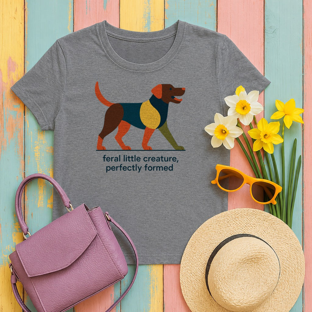 Feral Little Chocolate Lab T-Shirt in Graphite Heather