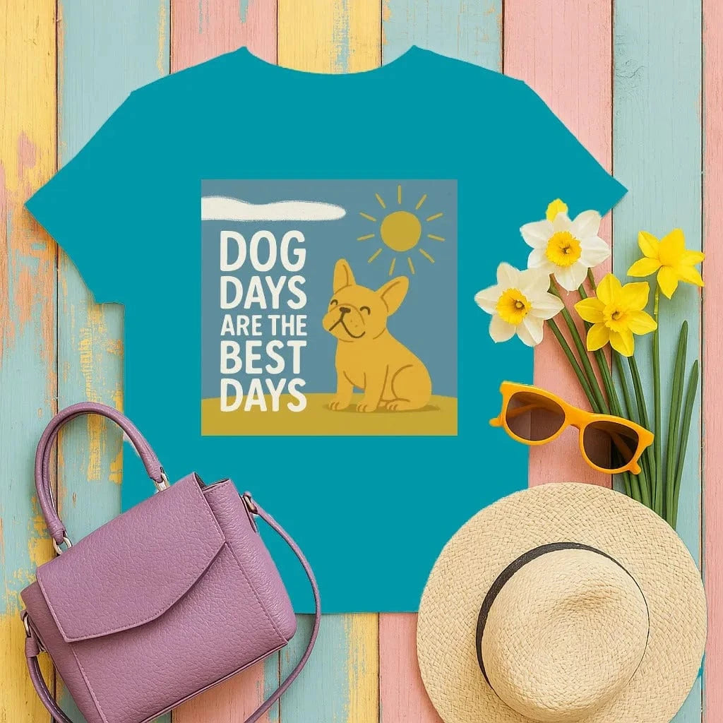 Dog Days Are the Best Days French Bulldog T-Shirt T-shirt