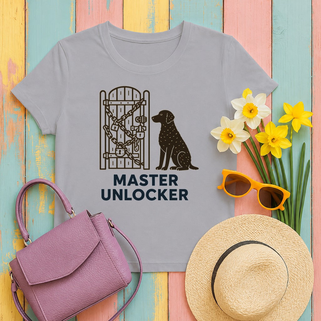 Curly-Coated Retriever Master Unlocker Tee in Athletic Heather