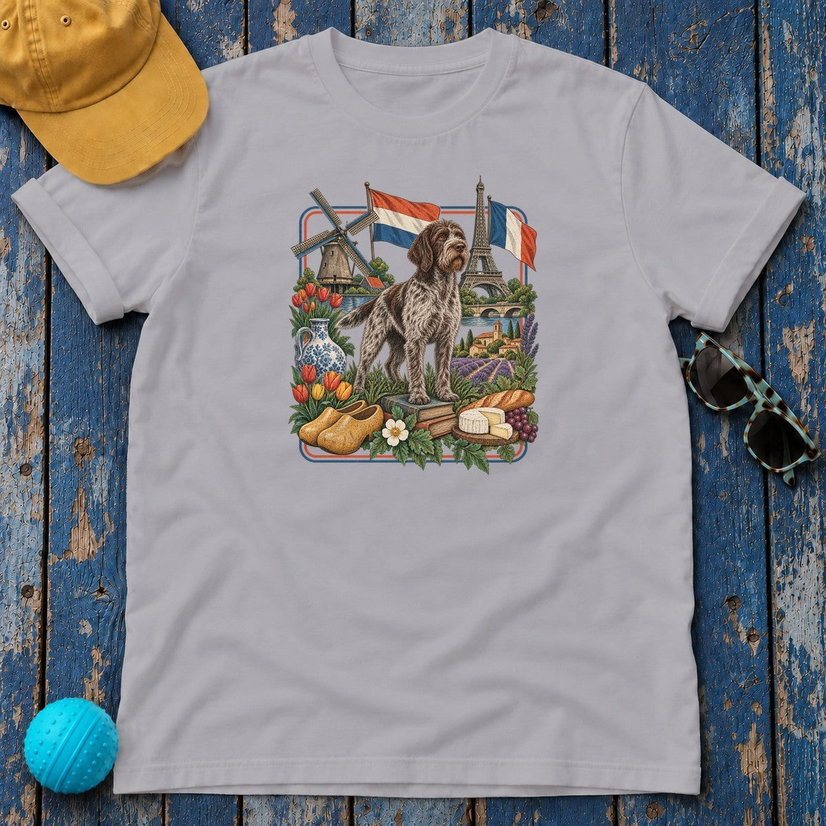 Wirehaired Pointing Griffon Heritage T-Shirt in Athletic Heather