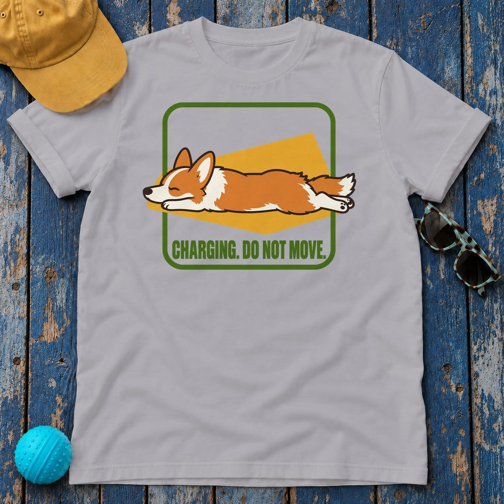 Charging Do Not Move Corgi T-Shirt — Athletic Heather