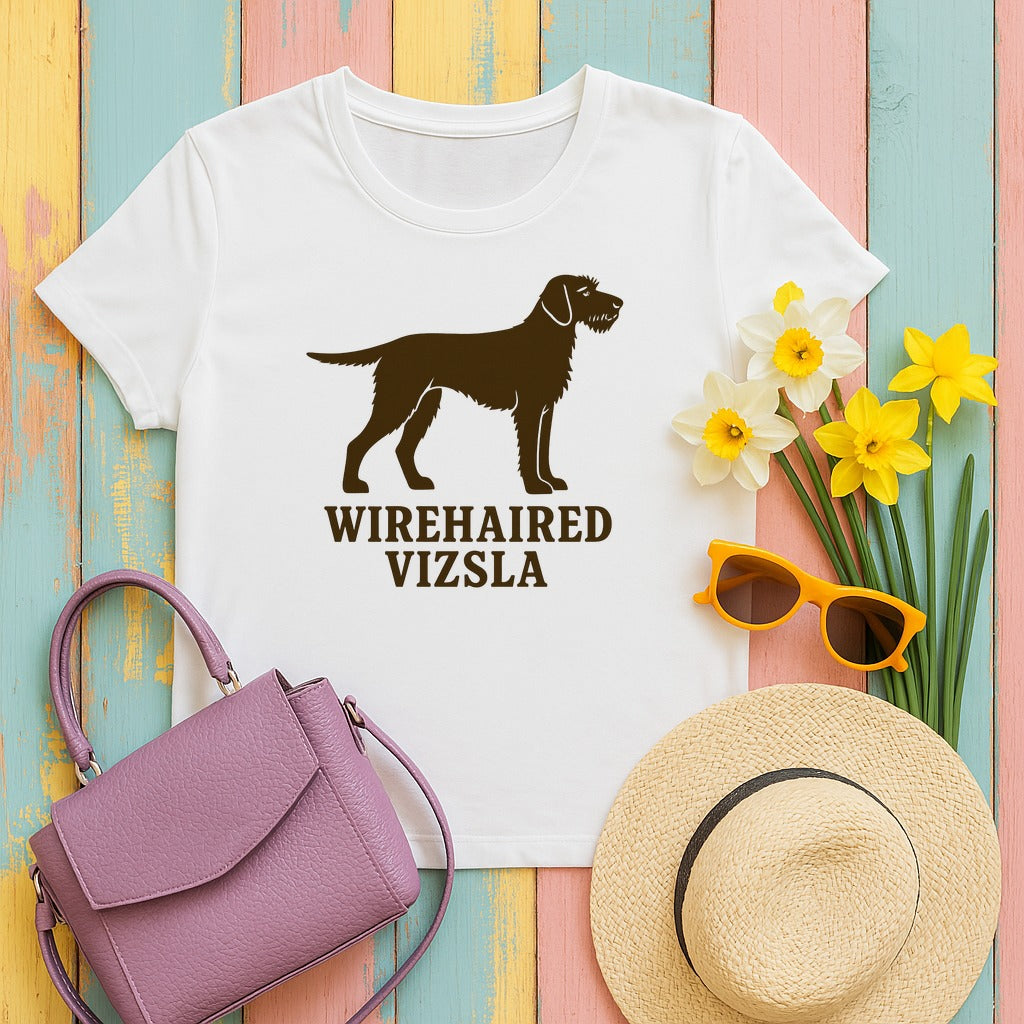 Wirehaired Vizsla Silhouette Tee in White