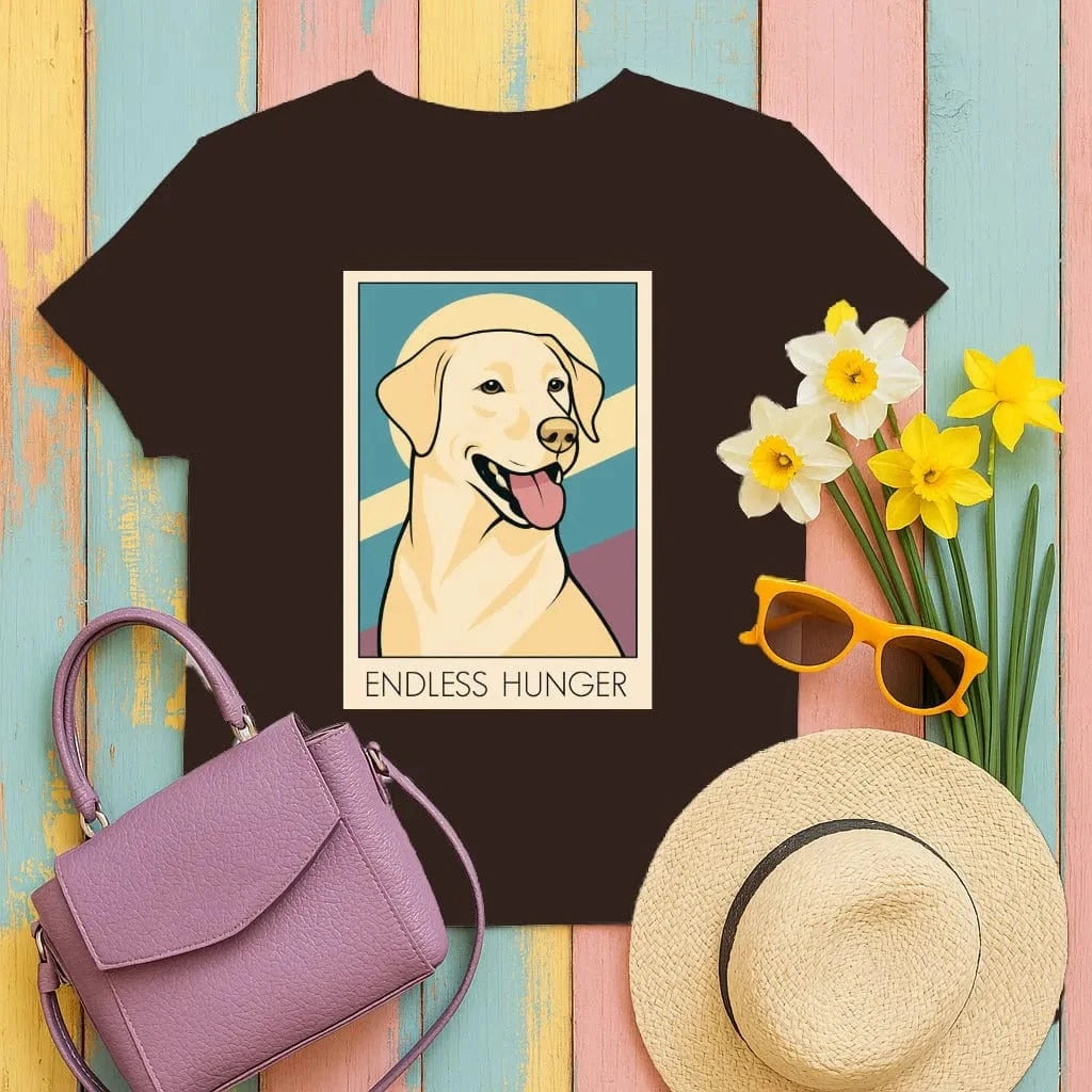Endless Hunger Yellow Lab T-Shirt Dark Chocolate T-shirt