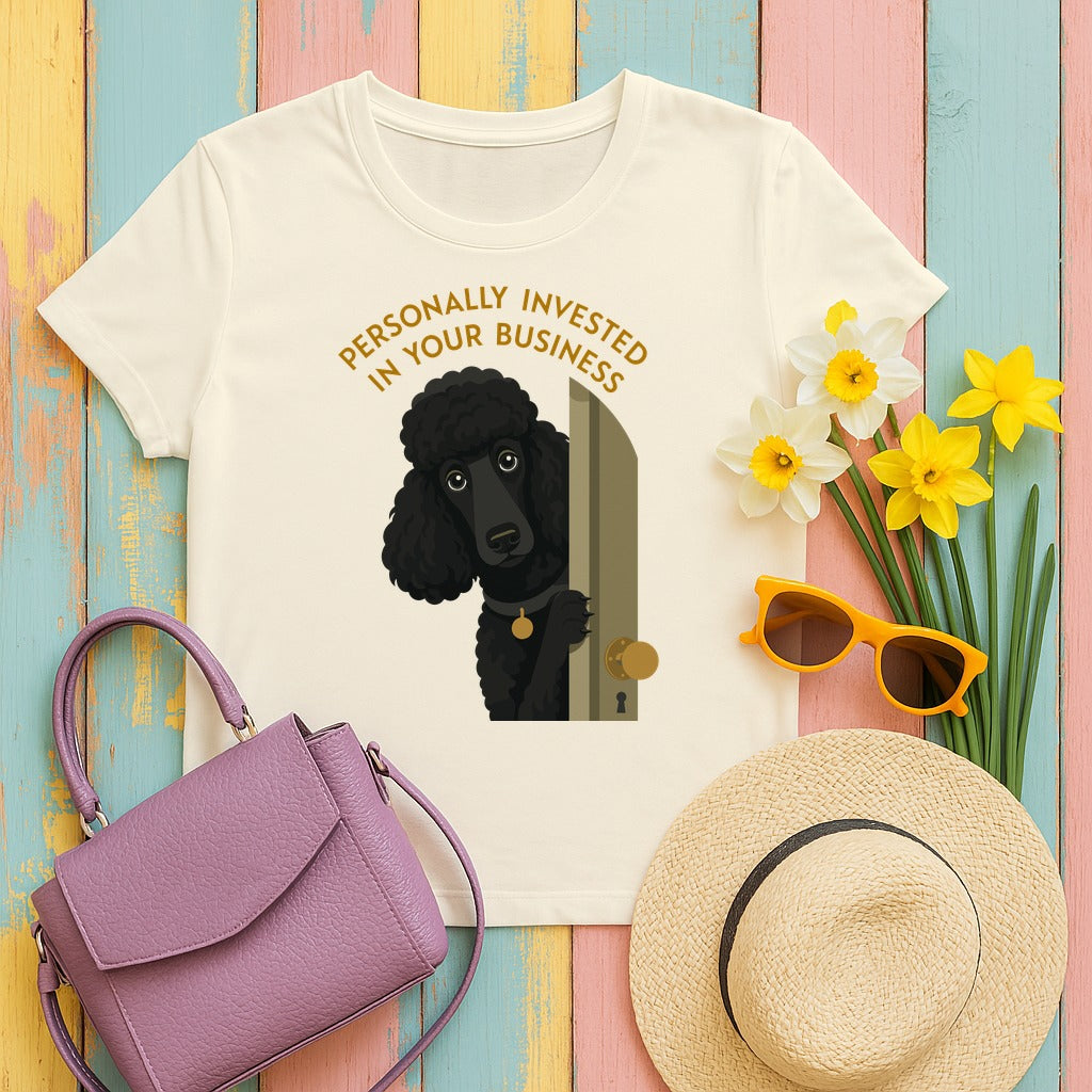 Personally Invested Poodle T-Shirt in Natural