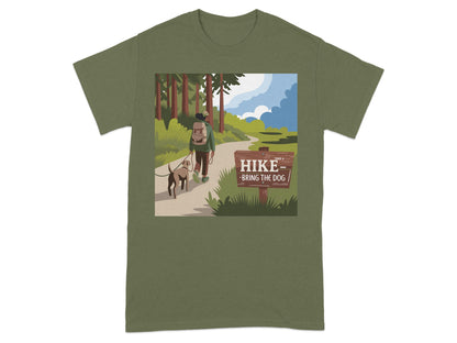 Scenic Hiking Hike Bring The Dog Graphic T-shirt product type