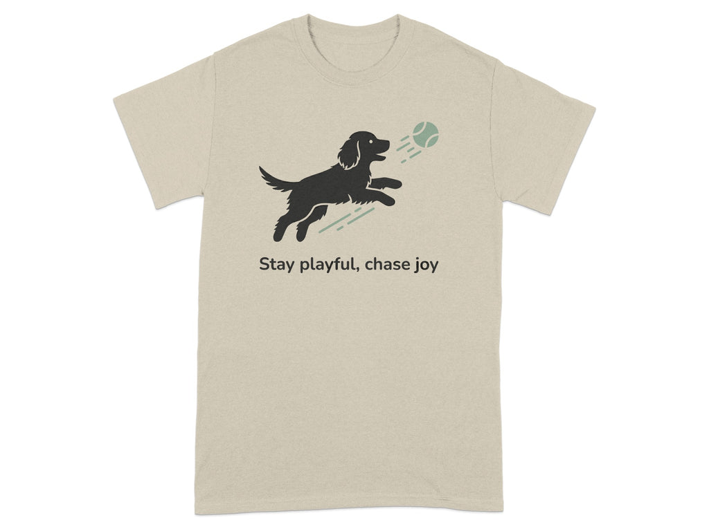 Stay Playful Chase Joy Dog Illustration T-Shirt