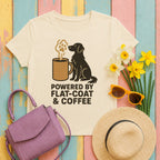 flat-coated retriever powered-by-flatcoat-and-coffee tee flat lay hero