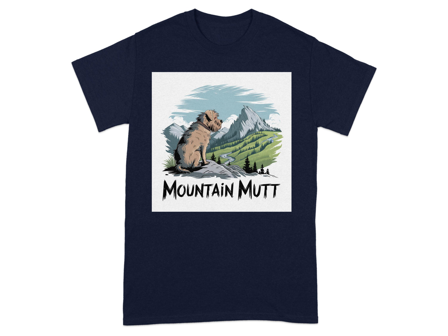 Mountain Mutt Graphic on Navy Blue Shirt product