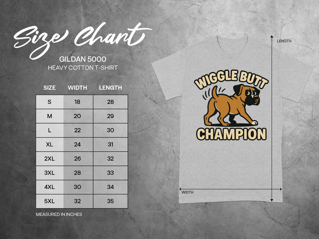 Wiggle Butt Champion Dog Design T-Shirt