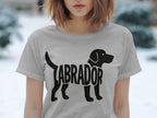 Labrador Silhouette Graphic Gray T-shirt