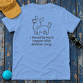Corgi Happiness Wish T-Shirt in Carolina Blue