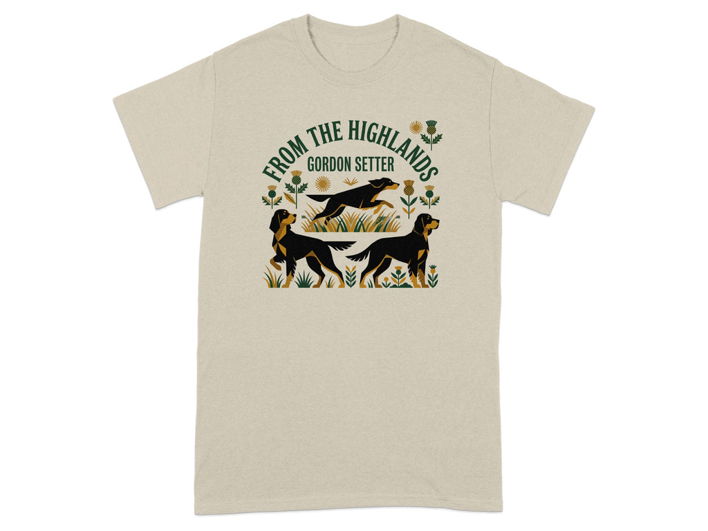 Three Gordon Setters with "From The Highlands Gordon Setter" text.