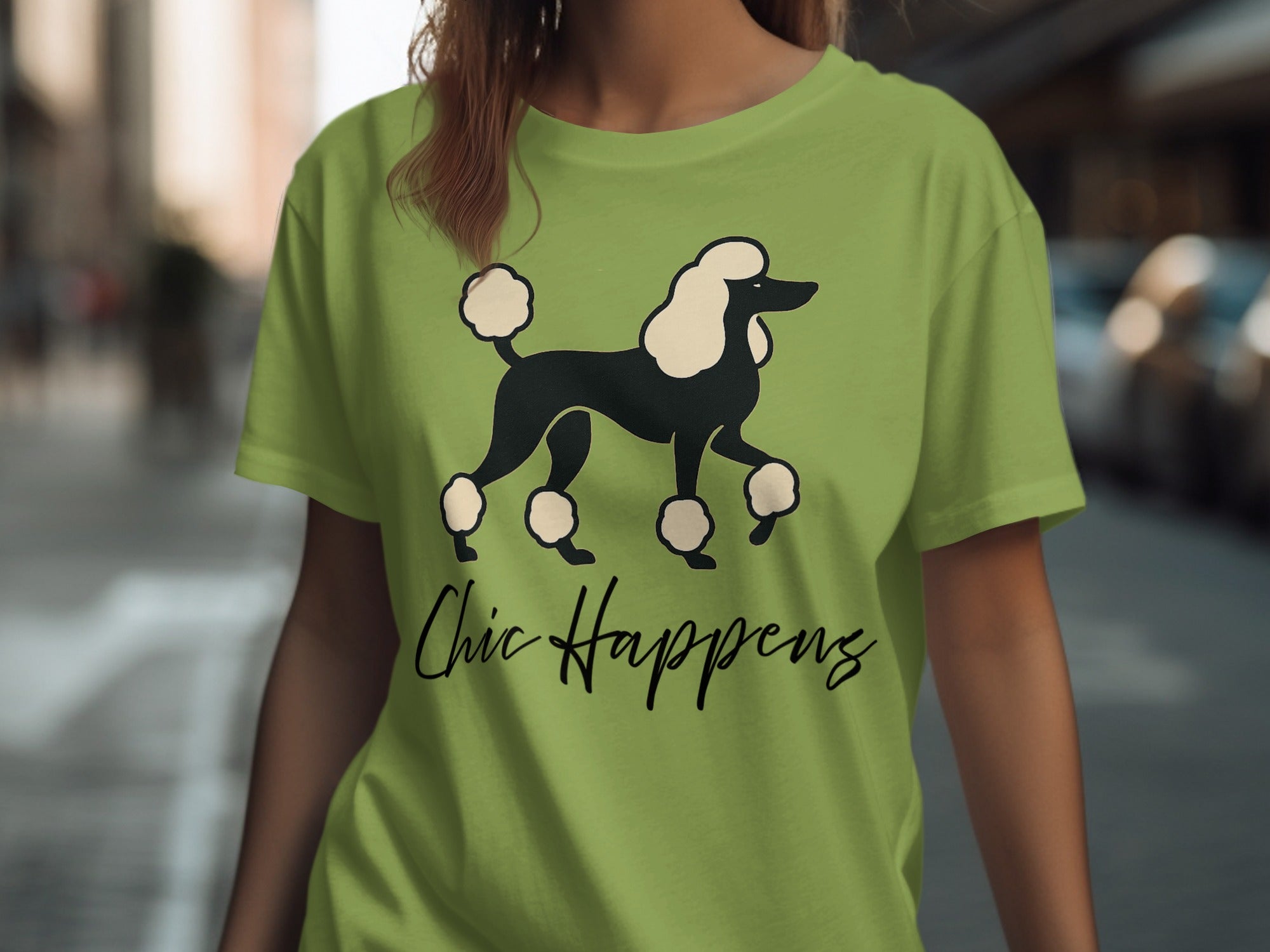 Chic Happens Poodle Graphic T-Shirt for Dog Lovers