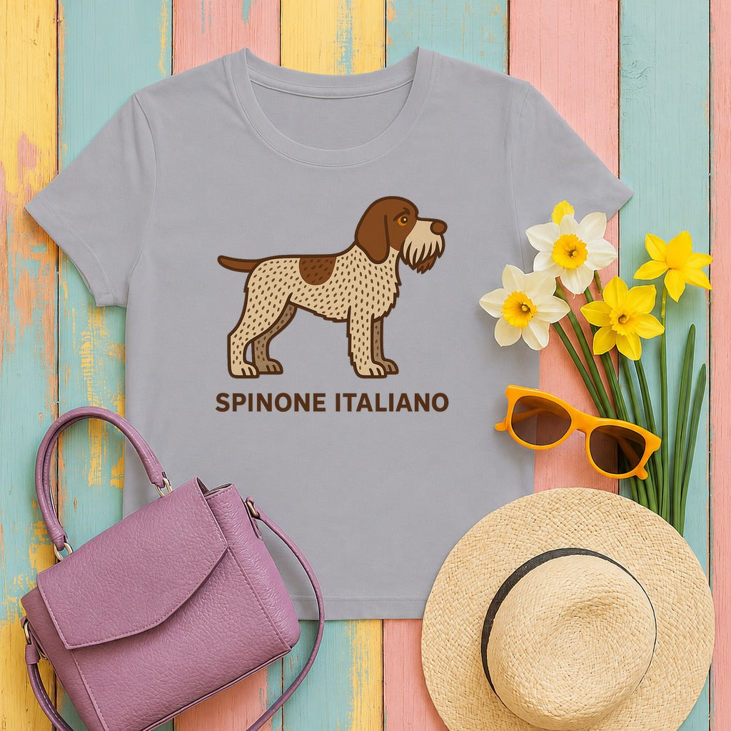 Spinone Italiano Breed Portrait Tee in Athletic Heather