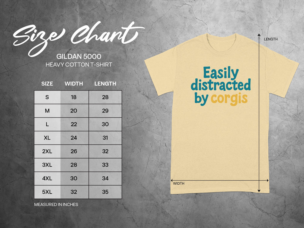 Easily Distracted By Corgis T-Shirt Fun Dog Lover Tee