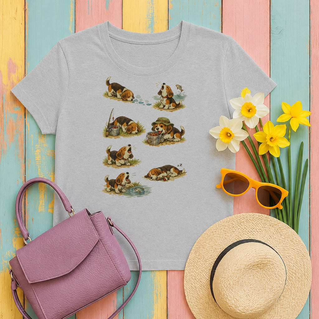 migbackfill whimsical-beagle-adventures-t-shirt tee flat lay hero v8