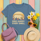 clumber spaniel zero-hurry tee flat lay hero