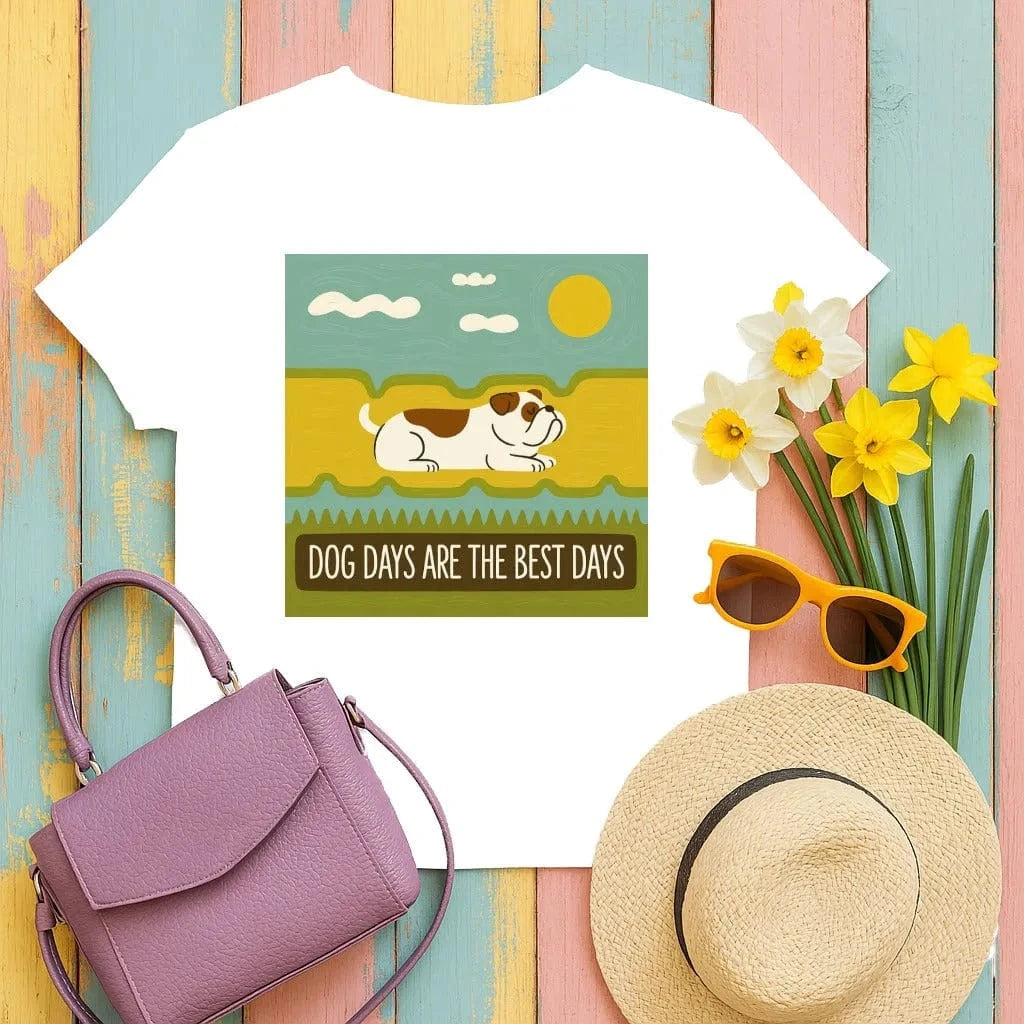 Dog Days Are the Best Days Bulldog T-Shirt T-shirt