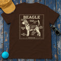 Whimsical Beagle Blueprint T-Shirt in Dark Chocolate