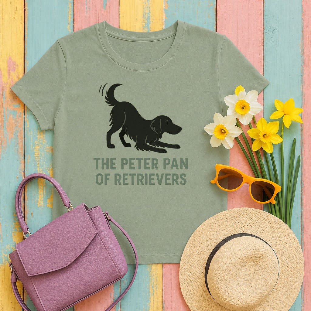 Flat-Coat Peter Pan of Retrievers Tee in Sage