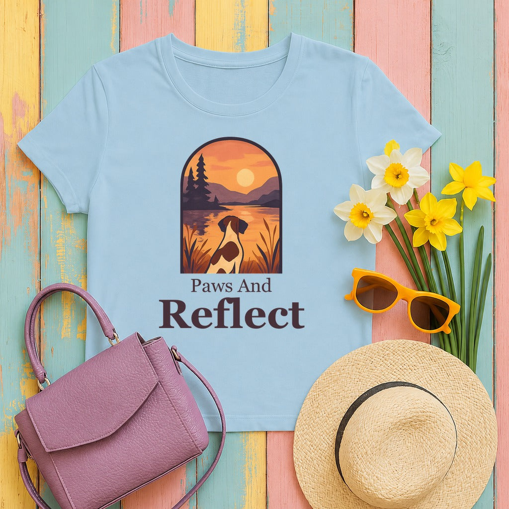 Pointer Paws and Reflect T-shirt in Light Blue