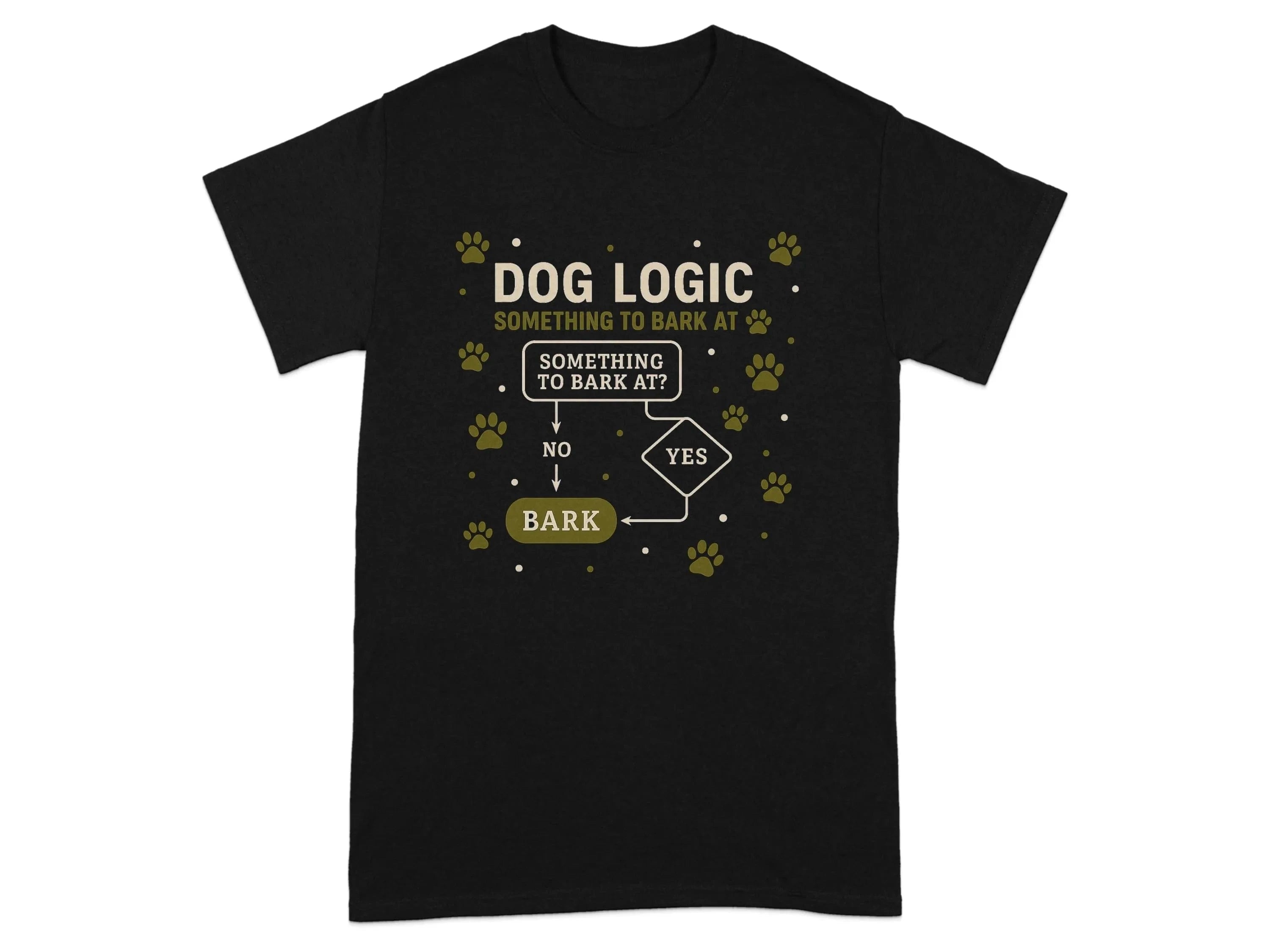 Dog Logic Something to Bark At Funny Animal Design T-Shirt T-shirt