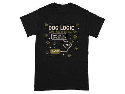 Dog Logic Something to Bark At Funny Animal Design T-Shirt T-shirt