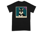 Black t-shirt with a schnauzer dog graphic and text "ENDLESS HUNGER".