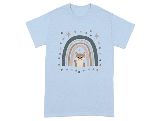 Cute Dog with Rainbow Print Design T-shirt product type