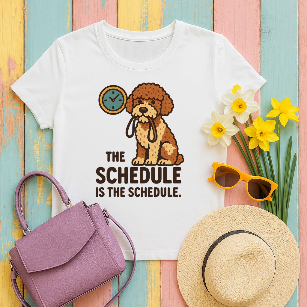 Lagotto The Schedule Is The Schedule Tee in White