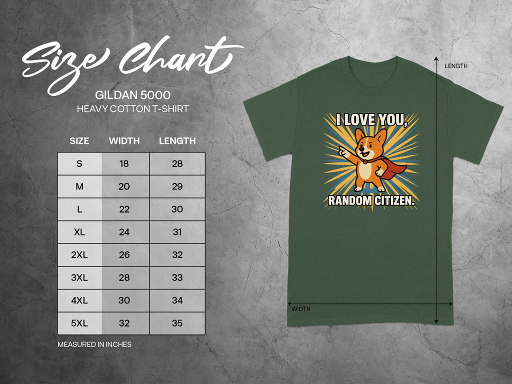 I Love You Random Citizen T-Shirt Fun Graphic Tee