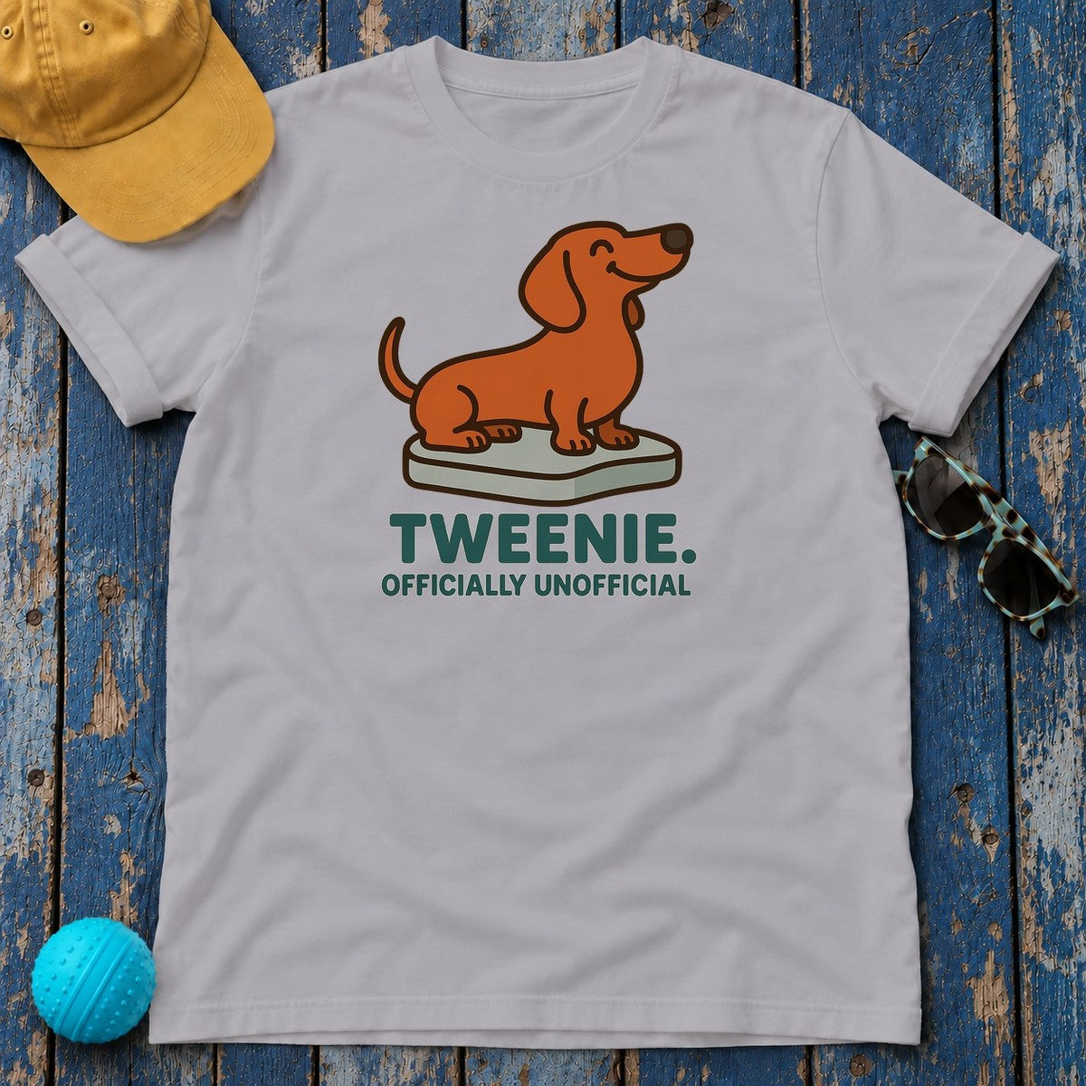 Tweenie Officially Unofficial Dachshund T-Shirt in Athletic Heather